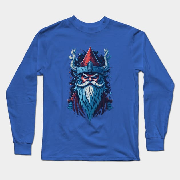 Evil Viking Santa Claus Long Sleeve T-Shirt by jc007